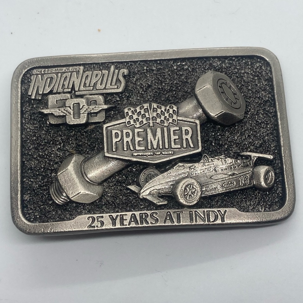 Vtg Premier Industrial Corp Indianapolis 500 25 Years at Indy Men's Belt Buckle